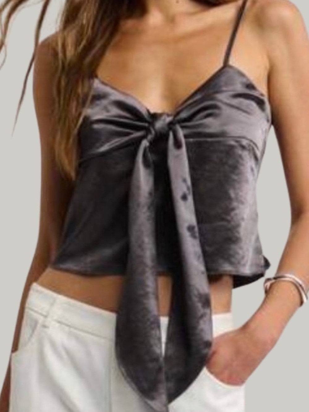 LIKE NEW Tie Front Top
